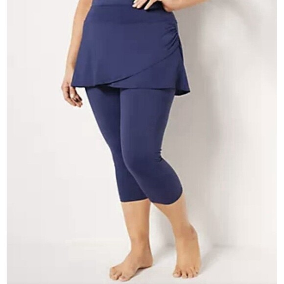 Lands’ End Women’s High Waisted Swim Legging With UPF 50 Size 2X - Picture 1 of 9